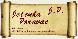 Jelenka Paravac vizit kartica